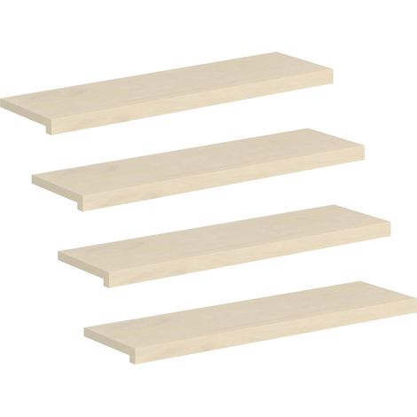 Nez de marche 4 pièces 90 x 30 x 2 cm Blanc