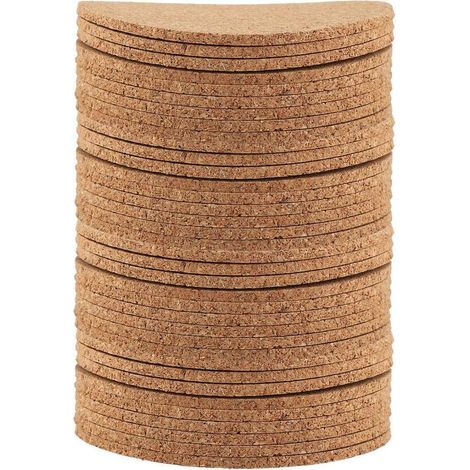 Lntyq Holzuntersetzer, Untersetzer aus Naturkork, Untersetzer für Kaffeetassen, saugfähige Geschirrunterlage für Zuhause, Bar, Café, Hochzeit, Tischzubehör (50 Stück) (1/5)