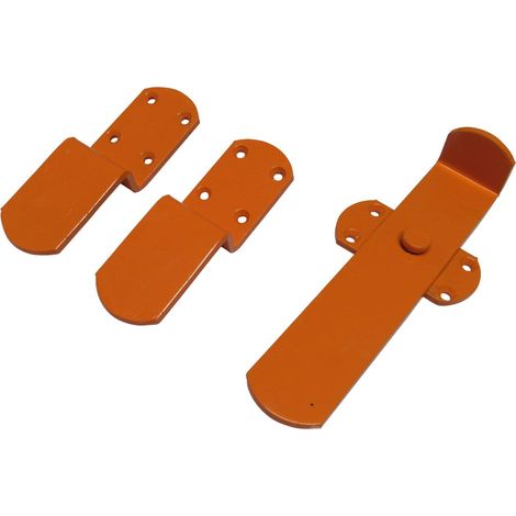 Heavy Duty Kick Over Latch - Orange (Stable Door Kickover Catch Gate Lock)