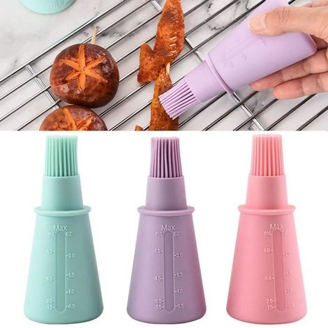 Pinceau Cuisine - Distributeur d'Huile - Silicone de qualité alimentaire - 3 en 1 - Compatible lave-vaisselle (1/4)