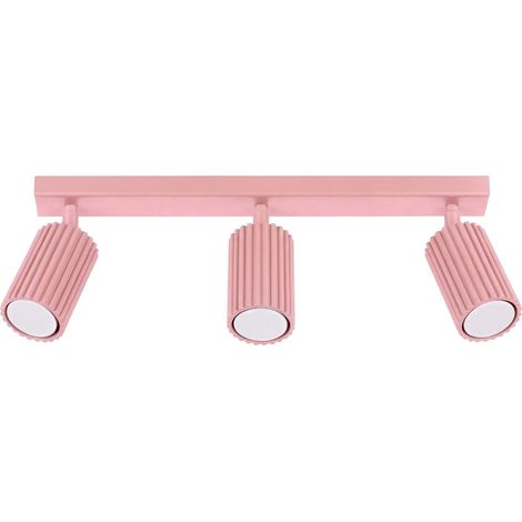 Plafoniere Karbon rosa 45x16.5x6.5cm Alluminio Sollux (1/5)