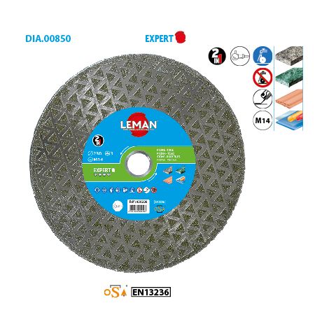 Leman – Disque diamant jante continue 125 mm M14 – Vitesse de coupe ultra-rapide – Pour tous matériaux – Longévité accrue (1/2)