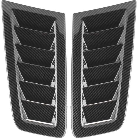 Capot universel pour évents d'air, 2 pièces, pièces extérieures de voiture pour Focus RS MK2, couleur Fiber de carbone (1/4)