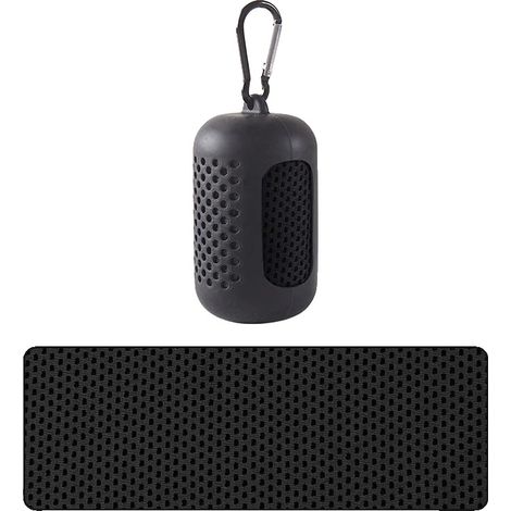 Asciugamano rinfrescante, ad asciugatura rapida, ultra assorbente, nero, 30-80 cm (1/2)