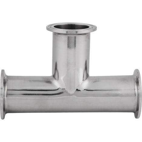 standard 3-way stainless steel T-fitting Φ38 x 1.5 for sanitary connections (1/5)