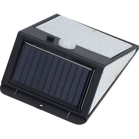 Lampe solaire LED blanche à lumière blanche, détecteur de mouvement haute sensibilité, protection IP65, sans fil, éclairage de sécurité extérieur (1/5)