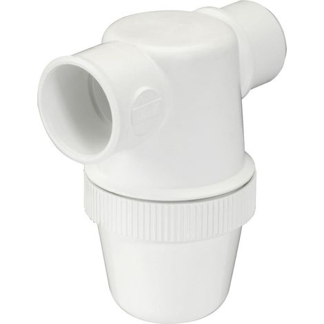 Nicoll – Siphon de lavabo blanc PVC-C à coller – Entrée horizontale Ø32 mm – Classement M1 pour haute température – Résistance au feu