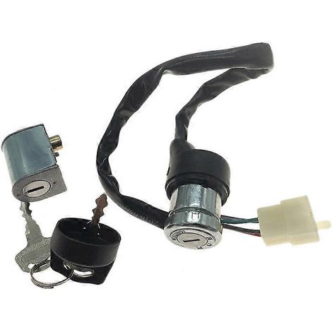 Verrouillage Contacteur Clé Moto Quad CF500, Serrure Démarrage ATV, Interrupteur Allumage avec Clés, Pièce de Remplacement Compatible CF Moto 500 (1/5)