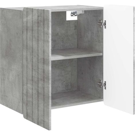 Armadietto a muro Mobiletto a muro Grigio Cemento 59 x 31 x 64 cm DAS126139 (1/5)