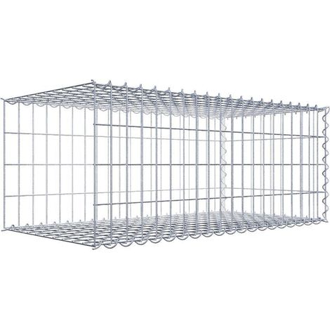 Gabiondeco - Gabion - Element de prolongation en longueur 100 cm x 40 cm x 50 cm (L x H x P). maille 5 x 10 cm. Spirale. Avert.: il manque une grille - Made in Germany (1/5)