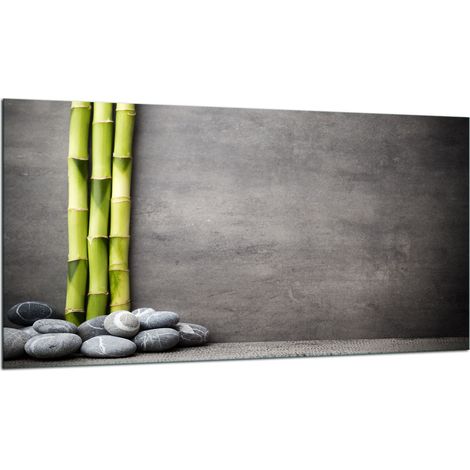 PLAQUE DE PROTECTION EN VERRE POUR CUISINIÈRE 90x52 BAMBOU (1/5)