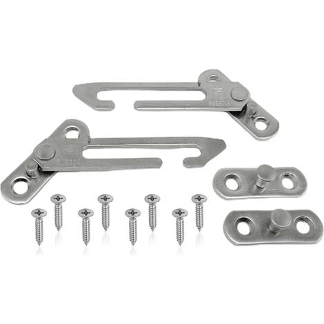 Lot de 2 limiteurs de fenêtre, verrou de fenêtre en PVC, limiteur de fenêtre de sécurité en acier inoxydable avec vis