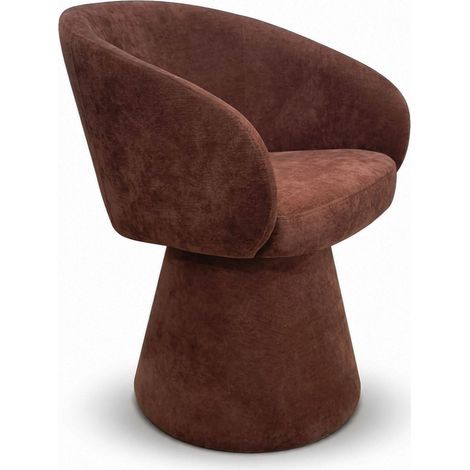 Fauteuil de table pivotant en velours, ALBA (1/4)