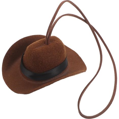 Cowboyhut in Kaffee Rustikale aus Vliesstoff Auto Spiegel Anhänger Aufhängevorrichtung für Rückspiegel Autodekoration im Landhausstil Universelle Kompatibilität für Damen (1/5)
