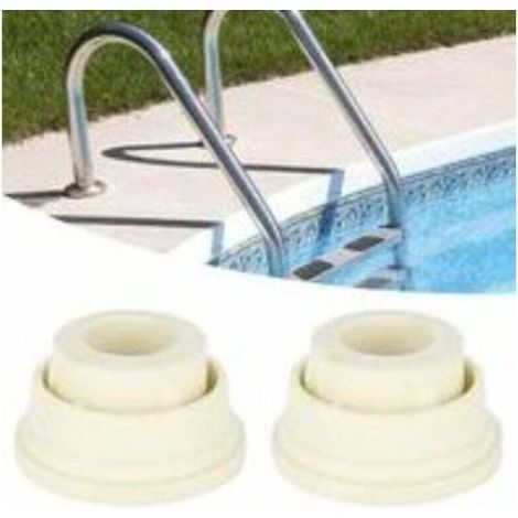 Gummi-Poolleiter-Stoßfänger, 2-teiliger sicherer Ersatz für Poolleiter, einfach zu installieren, exquisite Verarbeitung, Poolleiter-Stoßfänger-Set (weiß) (1/3)