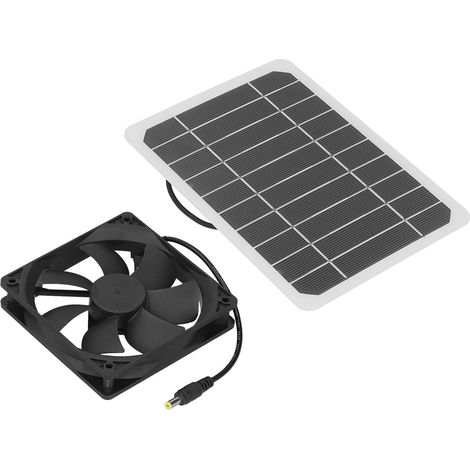Ventilador solar de 6 W con panel fotovoltaico, mini extractor de ventilación para el hogar, mascotas y gallinero. (1/5)