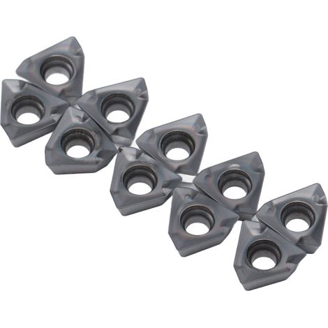Satz mit 10 Hartmetall-Dreheinsätzen für CNC-Fräsen und -Bearbeitung von Holz und Metall (1/5)