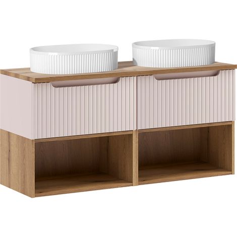 Lavabo doble Riva Cashmere y Madera 120cm (1/4)
