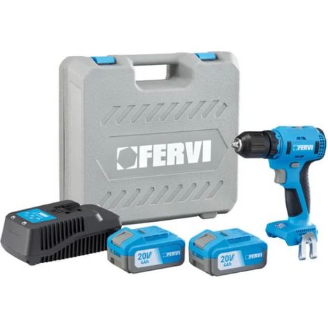 Fervi FB20CD3AB-24B Perceuse-visseuse sans balais 20 V double batterie (1/2)