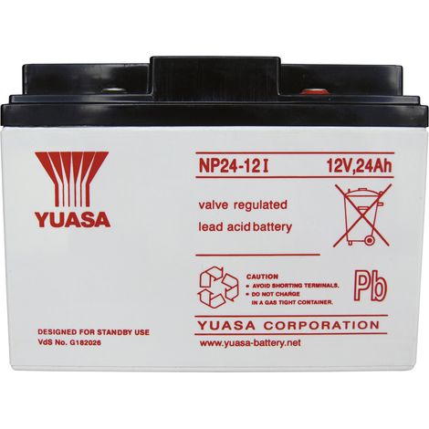 Yuasa NP24-12 AGM-Batterie 24 Ah 12 V Schwarz (1/2)