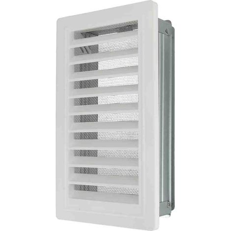 Grille ventilation Upmann moustiquaire et cadre de montage 100 x 210 mm