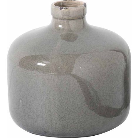 Garda Glazed Eve Vase - Ceramic - L29 x W29 x H29 cm - Grey
