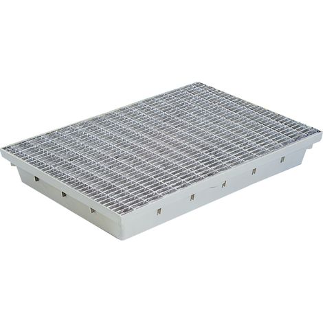 MEA – Paillasson encastrable en SMC 75x50x8 cm – Grille caillebotis en acier galvanisé – Résistant aux intempéries et produits chimiques