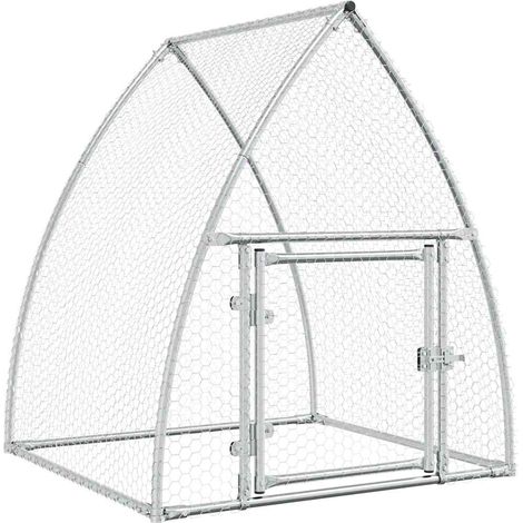 Maison Exclusive - Gabbia per Polli Argento 100x105x120 cm in Acciaio Zincato