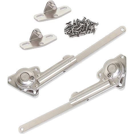 Emuca Set di braccetti per porte elevabili NSDX, forza 20-70kgxcm, Acciaio e Zama, Nichelato (1/3)