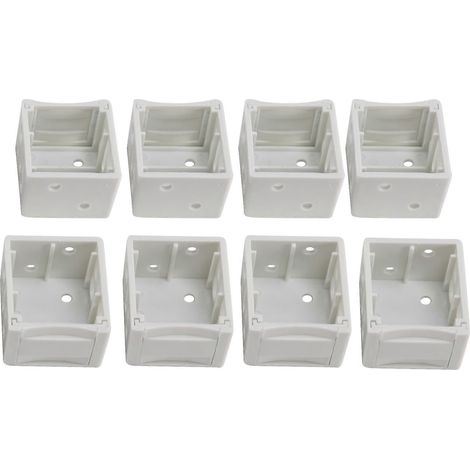 Supports de stores de 1 pouce, boîtier de montage blanc, support de rail supérieur pour stores de fenêtre (8) (1/5)