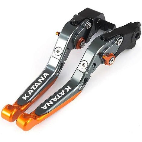 Katana CNC Motorrad-Kupplungs- und Bremshebel-Set, Zubehörteile für Suzuki GSX 600/750 Katana GSX 750F Katana (1998–2006) – Dunkelgrau (1/5)