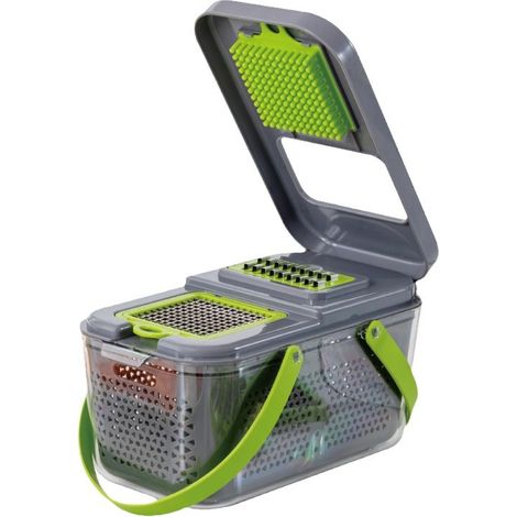 Trancheuse à légumes multifonctionnelle avec poignée - Acier inoxydable - Gris-vert (1/5)
