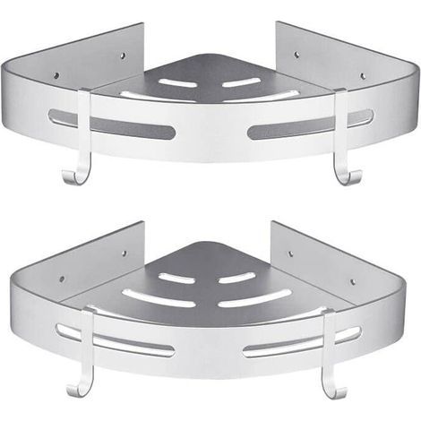 Tier Silver Triangular Shower Caddy, No Drilling Kitchen Accessories, Rust Resistant Hanging Shower Holder