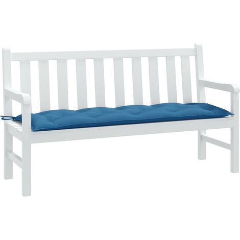 Gartenbank-Auflage Melange Blau 150x50x7 cm Stoff