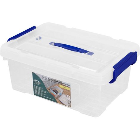 Cajas de Almacenaje Ordenación de plástico Transparentes con Tapa Azul Con y Sin Ruedas Ropa, Libro, Juguestes (1/5)