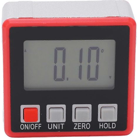 Elektronischer LED-Digitalwinkelmesser 4x90° Neigungsmesser, tragbarer Winkelmesser für Bauarbeiten