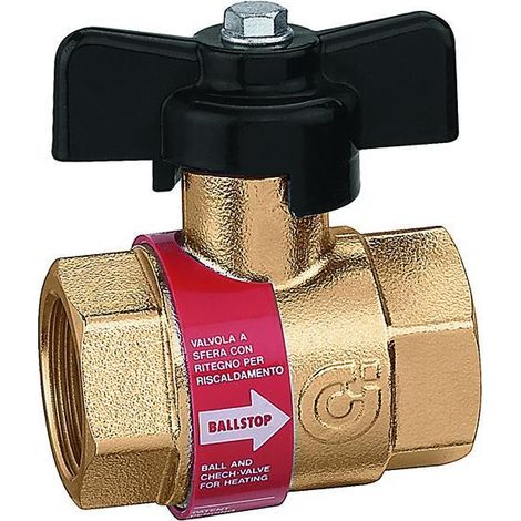 Valvola a sfera 3/4 con ritegno incorporato caleffi 327500
