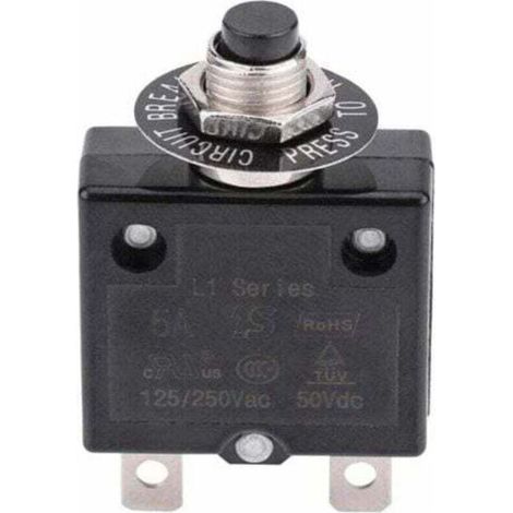 Disjoncteur 15A Interrupteur Thermique Réinitialisation Optionnelle 125-250V AC 50V DC Protection Contre Surcharges Courant- (1/4)