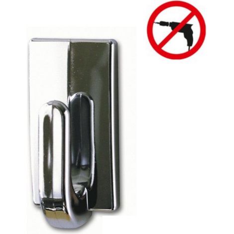 Tesa Powerstrips 3 kleine Haken, Chrom, einfaches Anbringen ohne Bohren (57540-00101-00) (1/3)