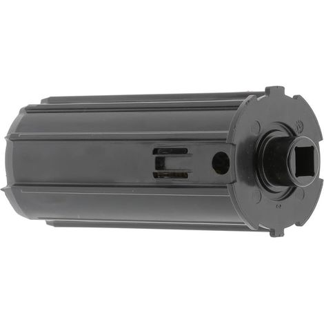 Embout de tube de volet roulant octogonal en PVC noir Fenêtre Sortie Baie vitrée Store, pour tube sortie carré de 10mm avec nez Ø18mm (1/2)