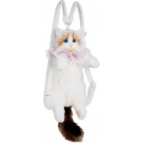 Jouet en peluche chat tendance cadeau pour amoureux des chats femmes enfants anniversaire avec carte et boîte déco compagnon idéal Halloween Noël (1/3)
