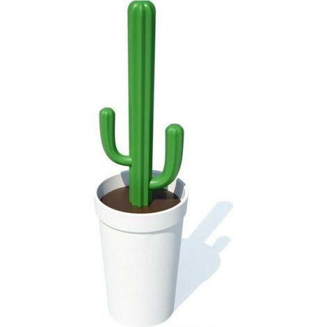 Set of creative cactus-shaped toilet brushes, no drilling required - AquaForge (1/5)