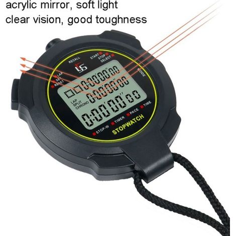 Chronomètre sportif – Nosheir – YS-7100 (100 mémoires) – avec affichage haute définition – pour entraînement, compétition et fitness (1/4)