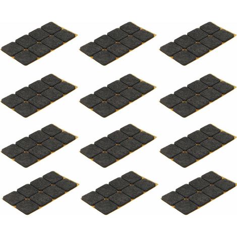 100x patin de pied meuble feutre carré 20x20 autocollant adhésif marron chaise table