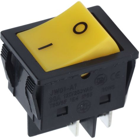 Interrupteur d'alimentation à bornes à 4 broches à réponse rapide, remplaçable, compact, durable, conception à bouton-poussoir, adapté aux instruments 125/250 V CA. (1/5)