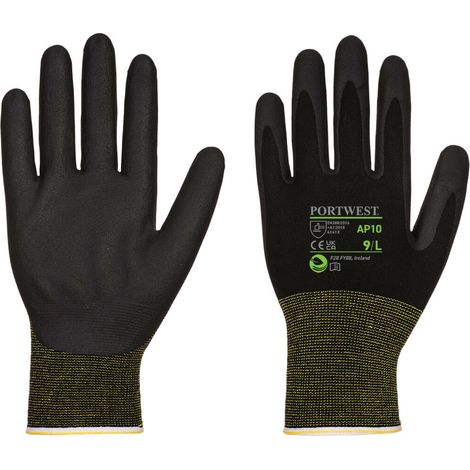 NPR15 Gants en mousse Nitrile Bambou Eco (Par12) - XXL - Noir - PORTWEST