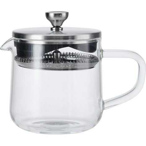 La Cafetière Loose Leaf - Teiera de 2 tazze/550 ml con coperchio, infusore per tè de tè de vetro resistente al calore de con filtro integrato in acciaio inox de per foglie di tè de tè e infusi de caff