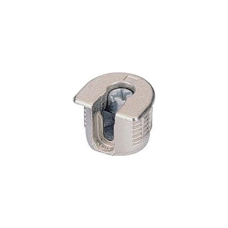 Ferrure d'assemblage à excentrique VB 35M/19 zamak nickelé avec tenon pour épaisseur de 19 mm - HETTICH
