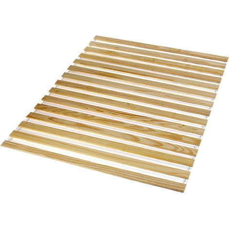 Idimex – Sommier sans cadre en pin massif 140x200 cm – 15 lattes pré-percées – Épaisseur 15 mm – Largeur 7 cm – Espacement 6,8 cm