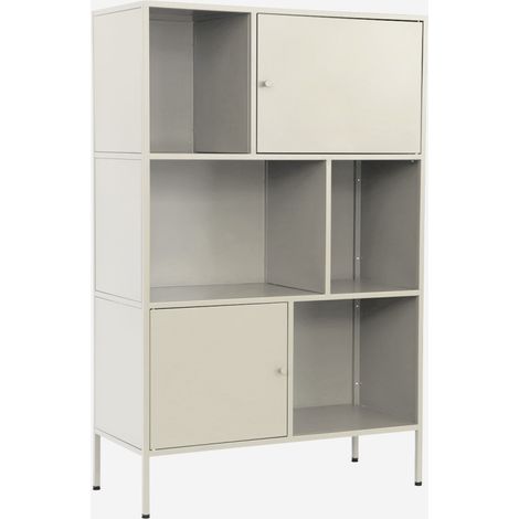 Credenza industriale in metallo con 6 scomparti